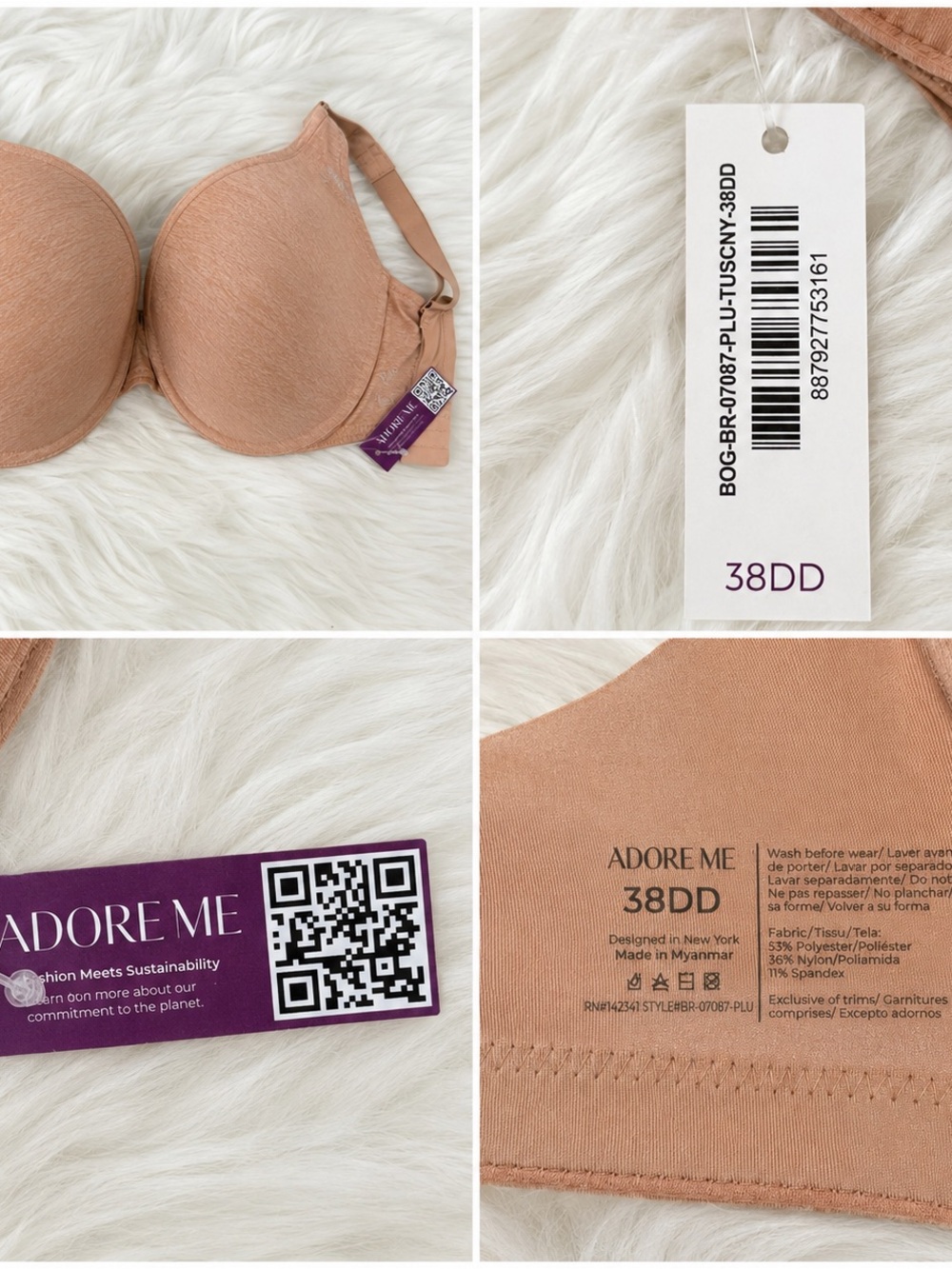 Adore Me Women’s 38DD T-Shirt Bra in Nude/Tan